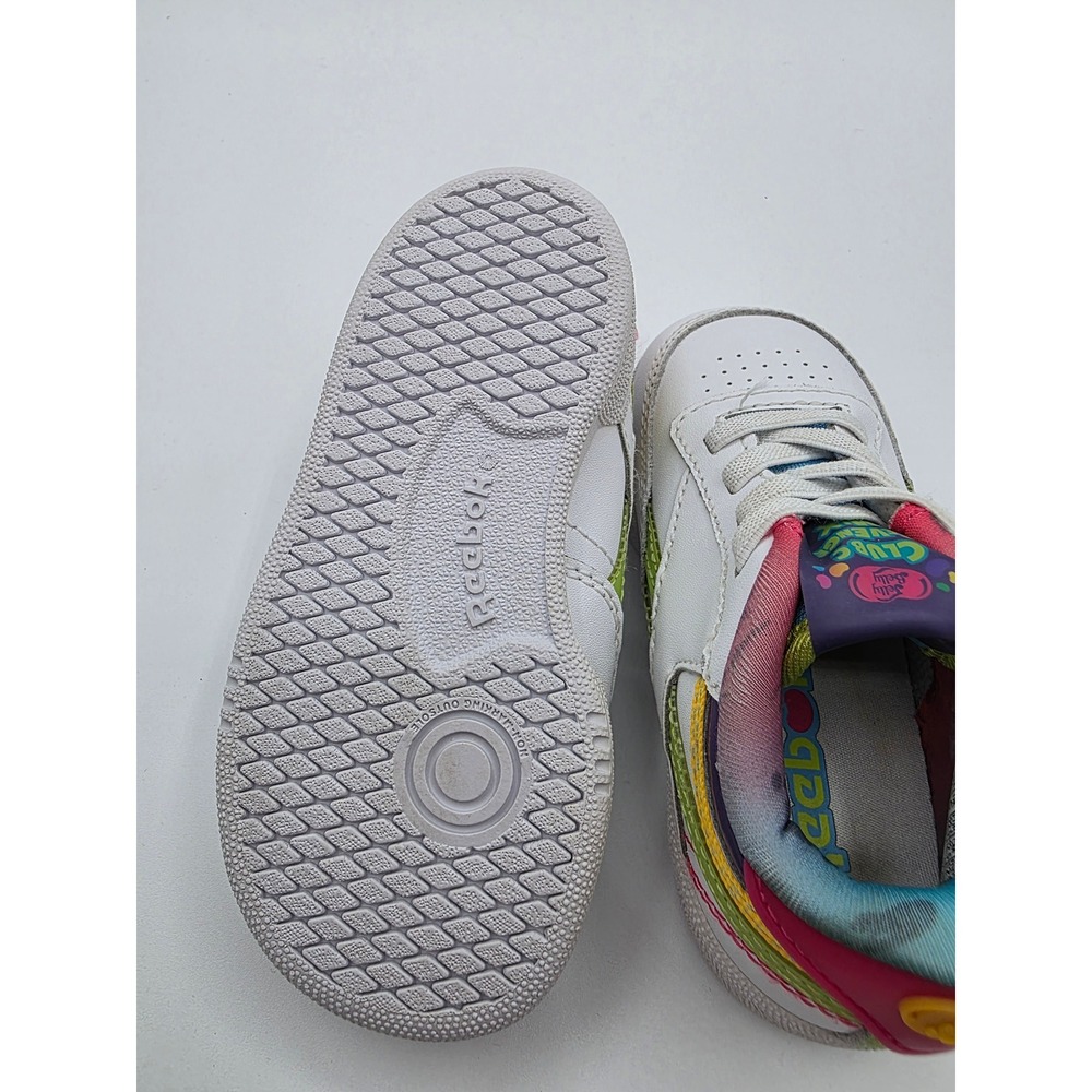 Kids Reebok Jelly Belly Club C Revenge Mix White Rainbow Sneakers Toddler 6.5 - Picture 8 of 8